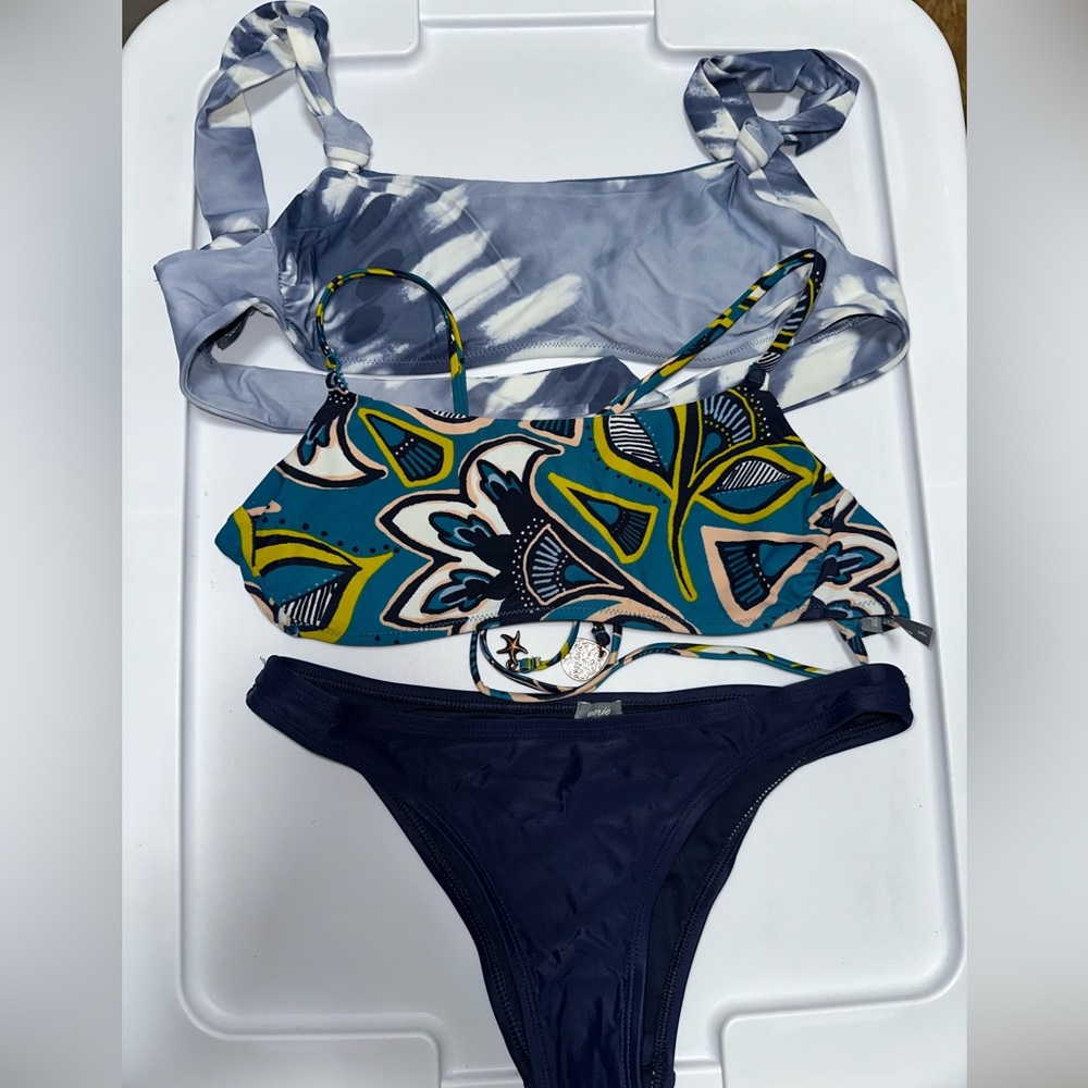 Aerie Blue Patterned Bikini Set